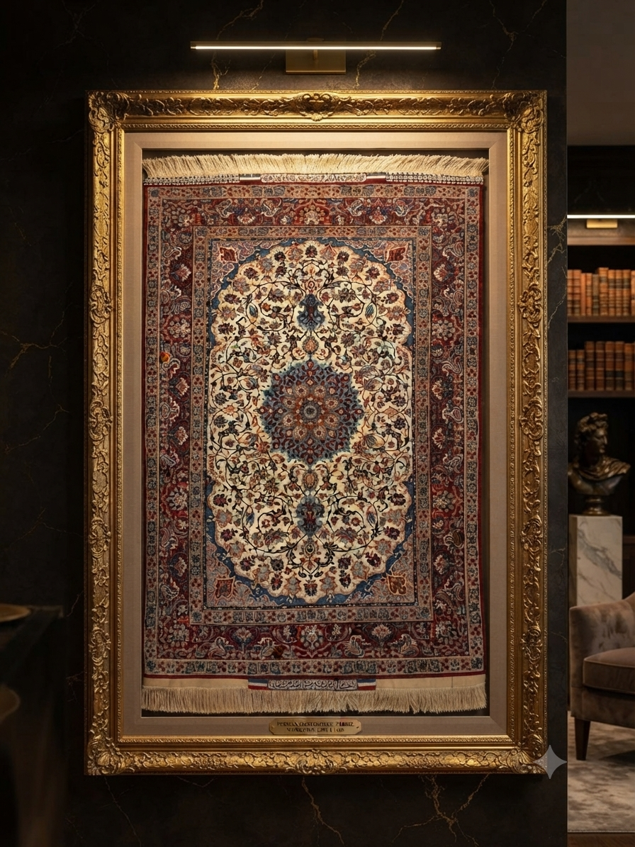 Authetic Persian seirafian rug signed by Master Weaver